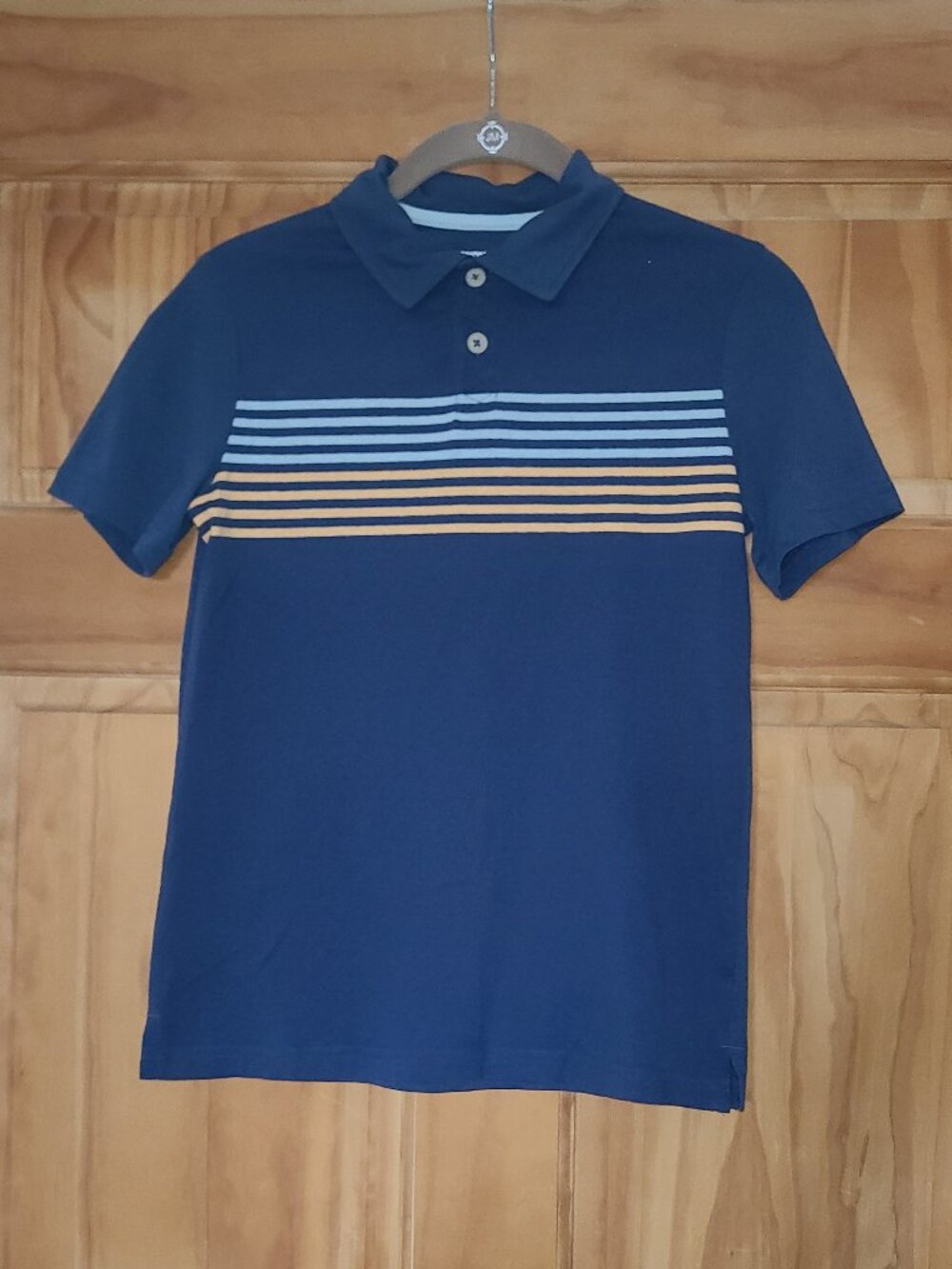 5/$30 Boys Sonoma Blue Short Sleeve The Supersoft Polo Shirt